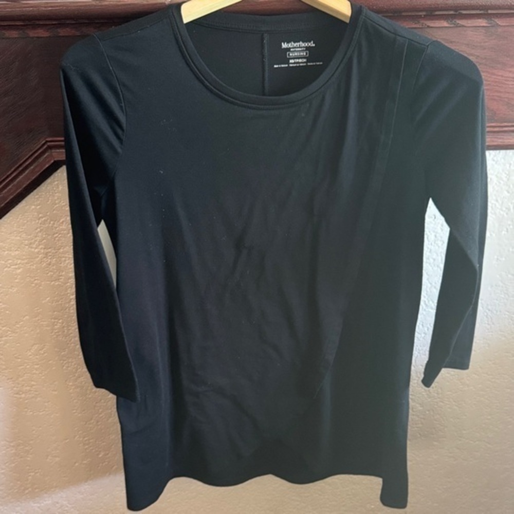 Motherhood Maternity Women’s XS Black Nursing Top Breastfeeding Blouse Mom Shirt